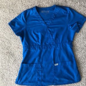 Greys anatomy modern fit royal blue top